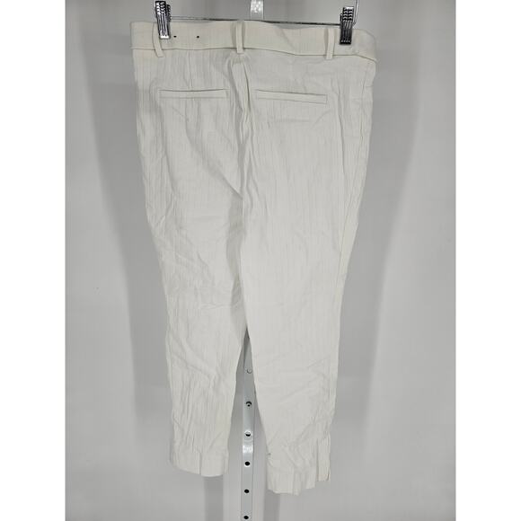 Jules & Leopold Womens Sz S Pull On Ankle Pants White Ribbed NEW - Picture 5 of 5
